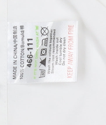 Next Men's White Long Sleeve Button-Up Shirt