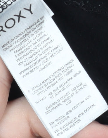 Roxy Unisex Black Pullover Sweatshirt - M - Logo Accents