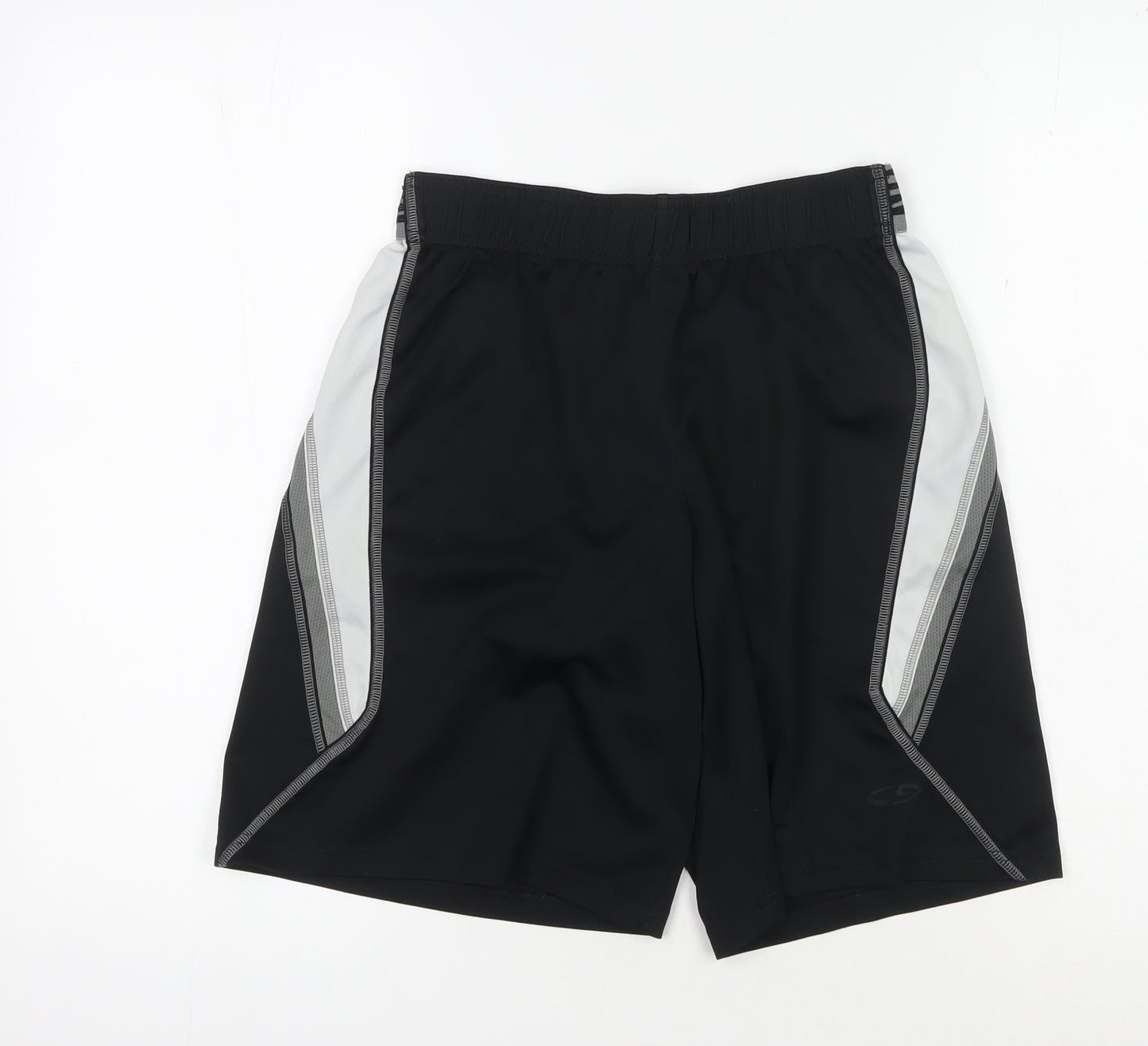 Champion Boys Black Athletic Shorts 12-13 Years Mesh Polyester