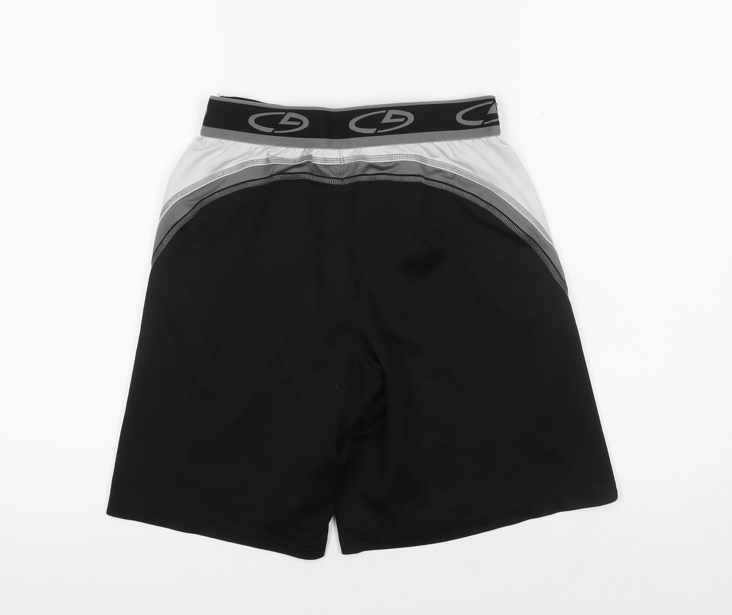 Champion Boys Black Athletic Shorts 12-13 Years Mesh Polyester