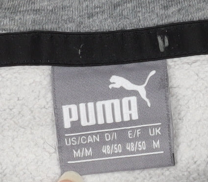 Puma Grey Pullover Logo Hoodie Men’s M