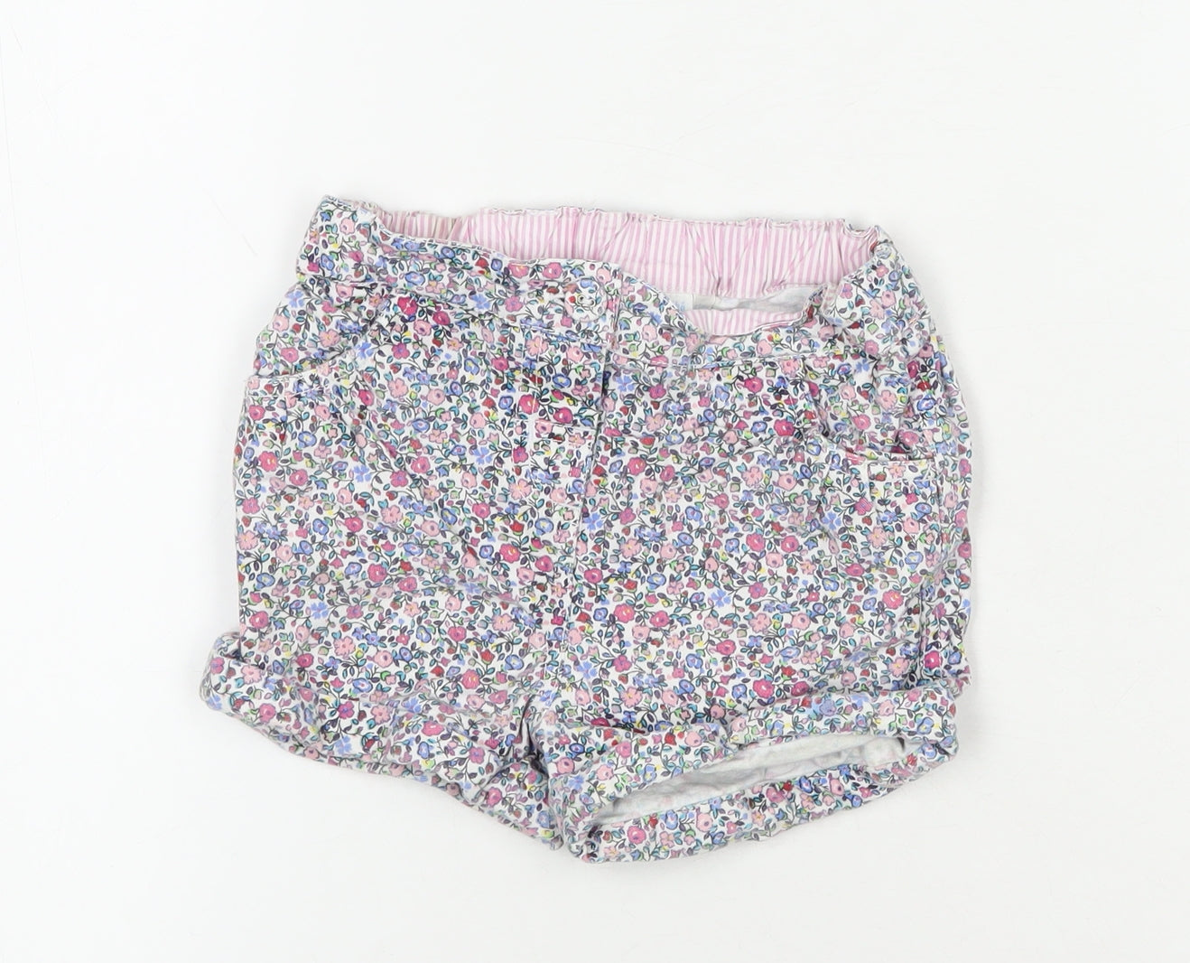 JoJo Maman Bébé Unisex Floral Cotton Shorts 24M