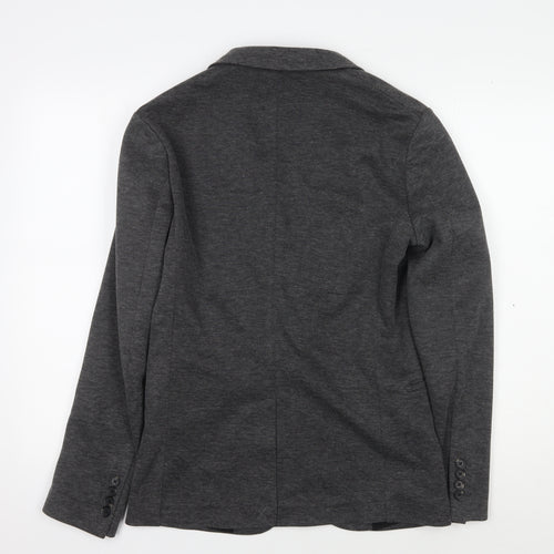 Zara Women's Grey Blazer - Size S Smart Single-Breasted