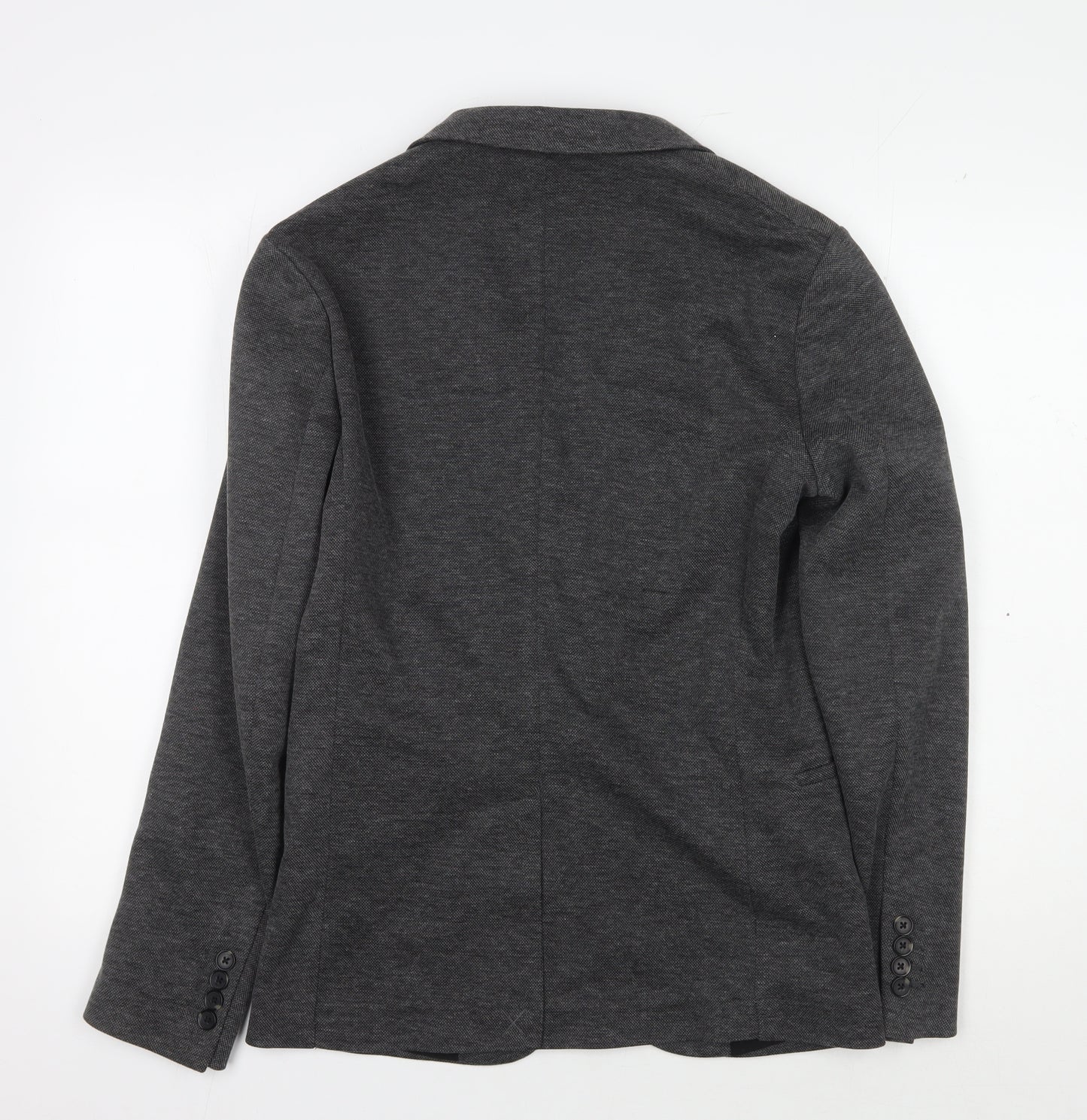 Zara Women's Grey Blazer - Size S Smart Single-Breasted