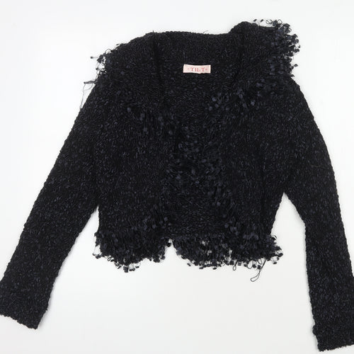 Tilt Women's Black Pullover Fringe Sweater Size 2