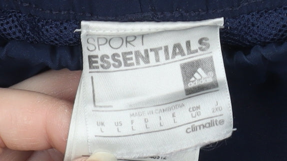 Adidas Men's Blue Athletic Shorts, Large, Sport Essentials