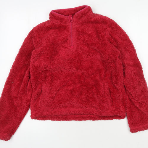 Peter Storm Girls Fleece Sweatshirt Red 11-12 Years 1/2 Zip