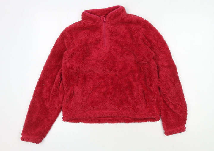 Peter Storm Girls Fleece Sweatshirt Red 11-12 Years 1/2 Zip