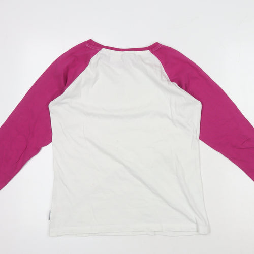 Trespass Women's White & Pink Raglan T-Shirt, M