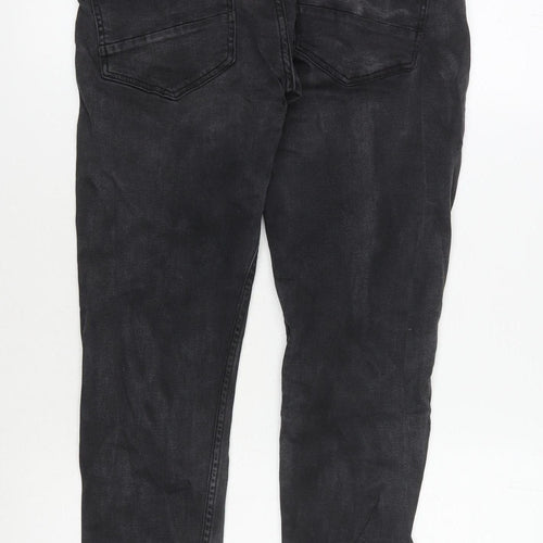 Breakout Men's Black Cropped Jeans, Size 32, Dark Denim