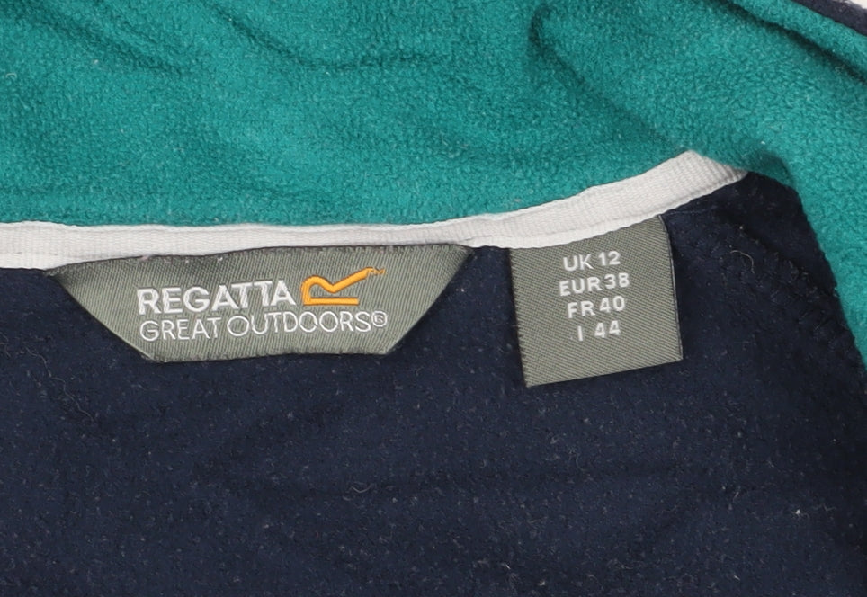 Regatta Women's Blue Fleece Jacket - Size 12 Outdoor