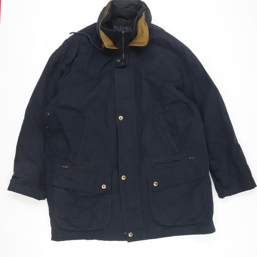 RAINMAN Men's Black Parka Coat 40 Stand-Up Collar Casual
