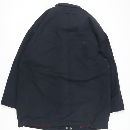RAINMAN Men's Black Parka Coat 40 Stand-Up Collar Casual