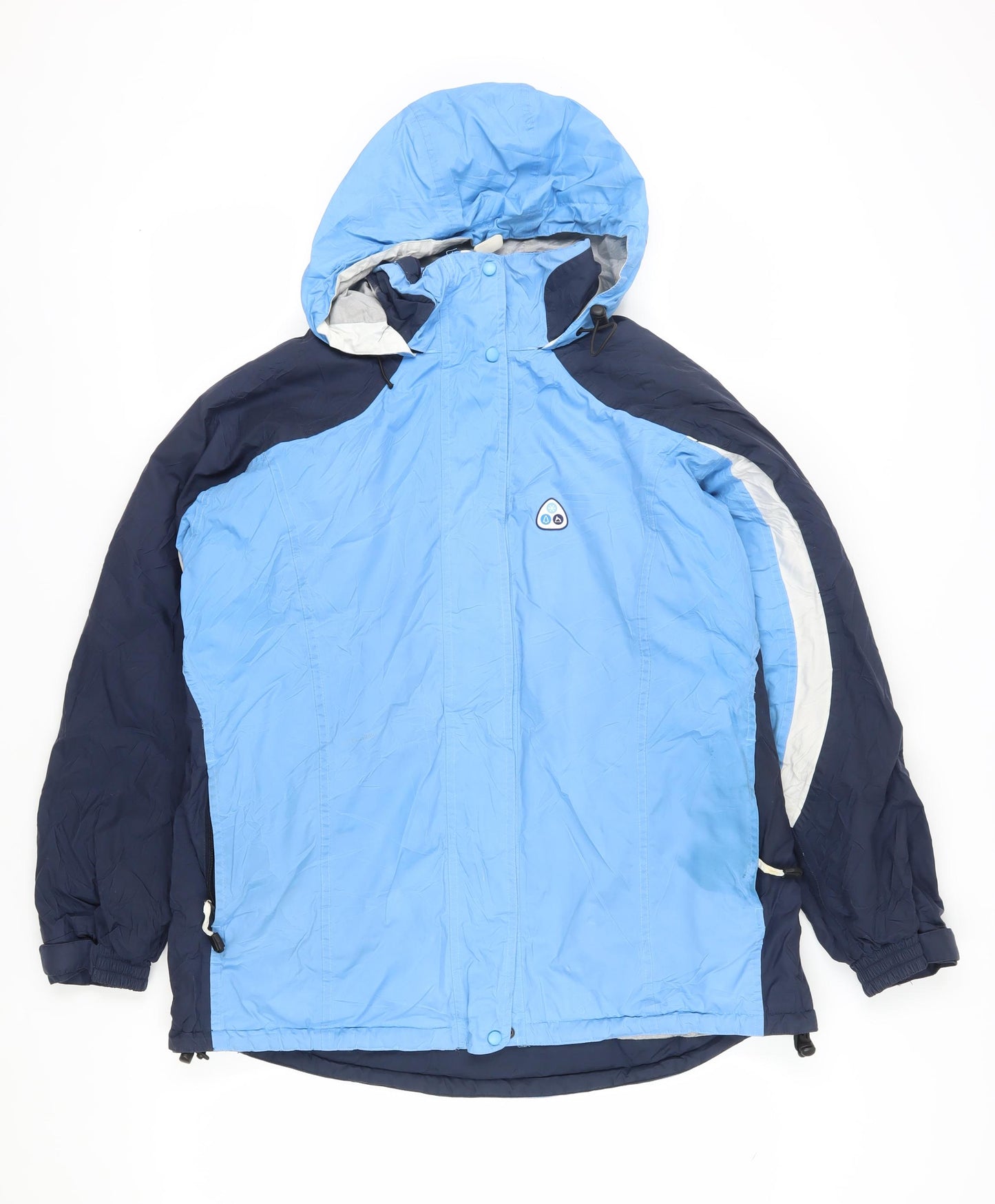 Scanda Women's Blue Ski Jacket Size 12 Winter Hooded Waterproof