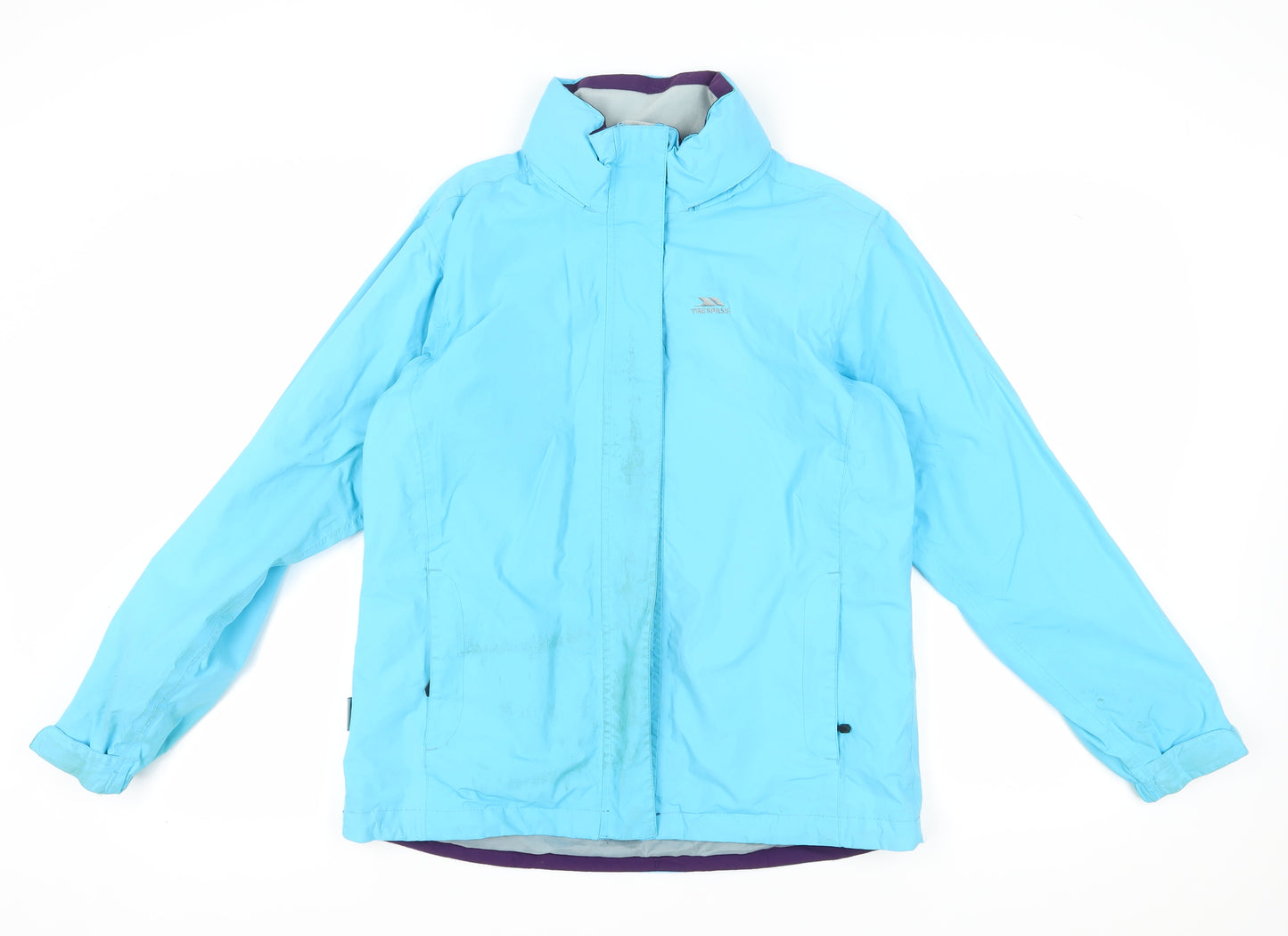 Trespass Women's Blue Rain Coat Jacket L - Waterproof & Windproof
