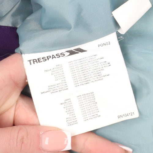 Trespass Women's Blue Rain Coat Jacket L - Waterproof & Windproof