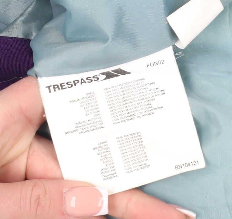 Trespass Women's Blue Rain Coat Jacket L - Waterproof & Windproof