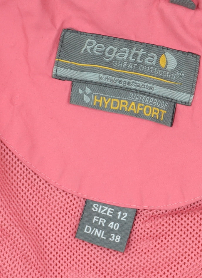 Regatta Women's Pink Waterproof Rain Jacket Size 12