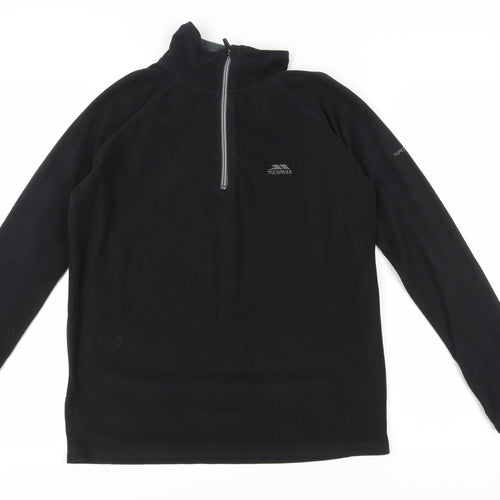 Trespass Black 1/2 Zip Fleece Sweatshirt XS Men