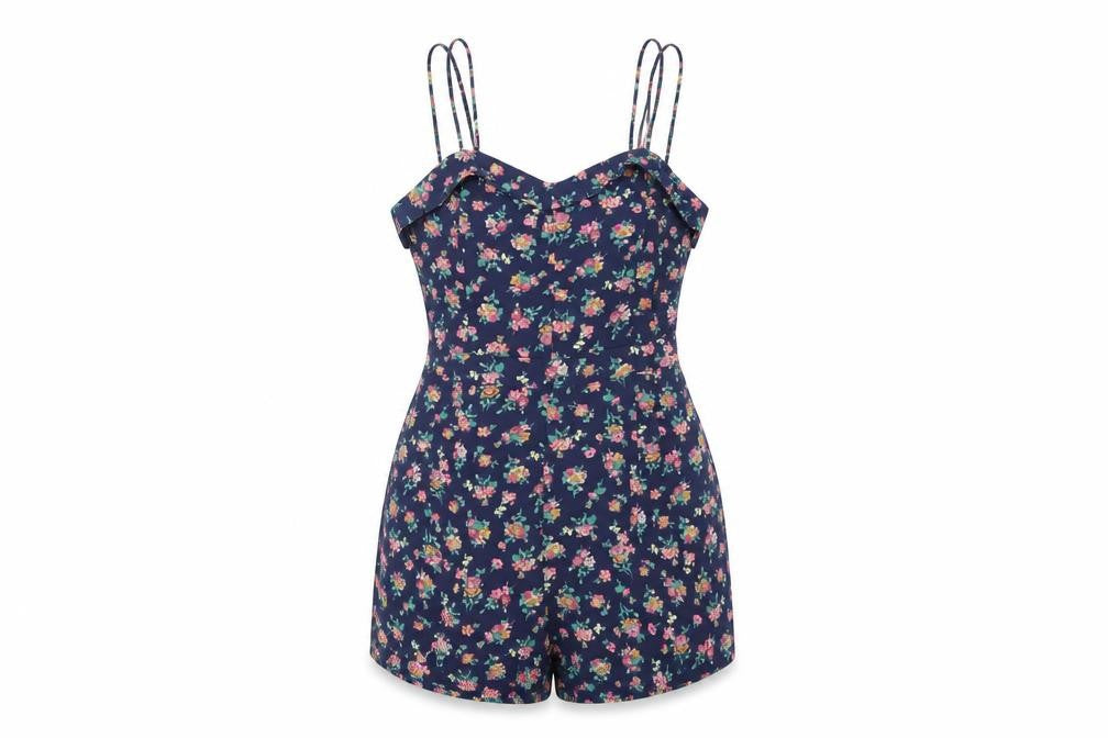 Front view of Superdry Women's Multicoloured 2XS Floral Playsuit