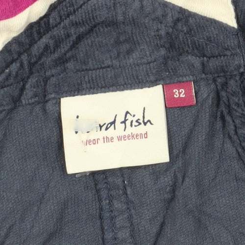 Weird Fish Women's Blue Dungaree Dress, Size 4