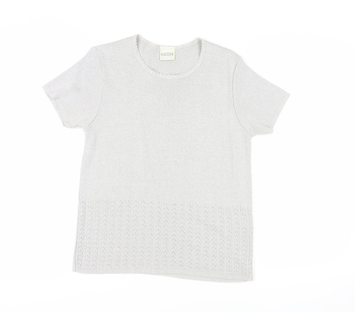 Eastex Women's Ivory Pullover Jumper, M, Short Sleeve
