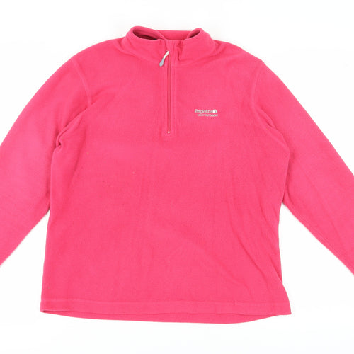Regatta Women's Pink Fleece Half-Zip Sweatshirt Size 14