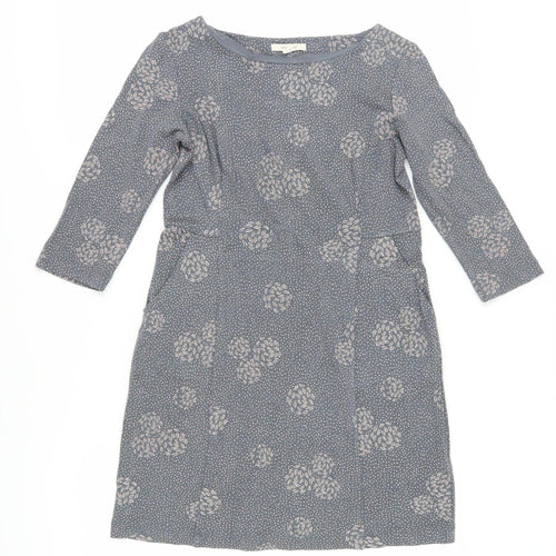 White Stuff Women's Grey Floral Sheath Dress Size 10