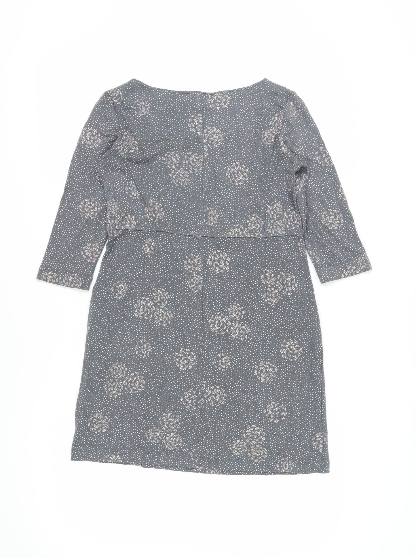 White Stuff Women's Grey Floral Sheath Dress Size 10
