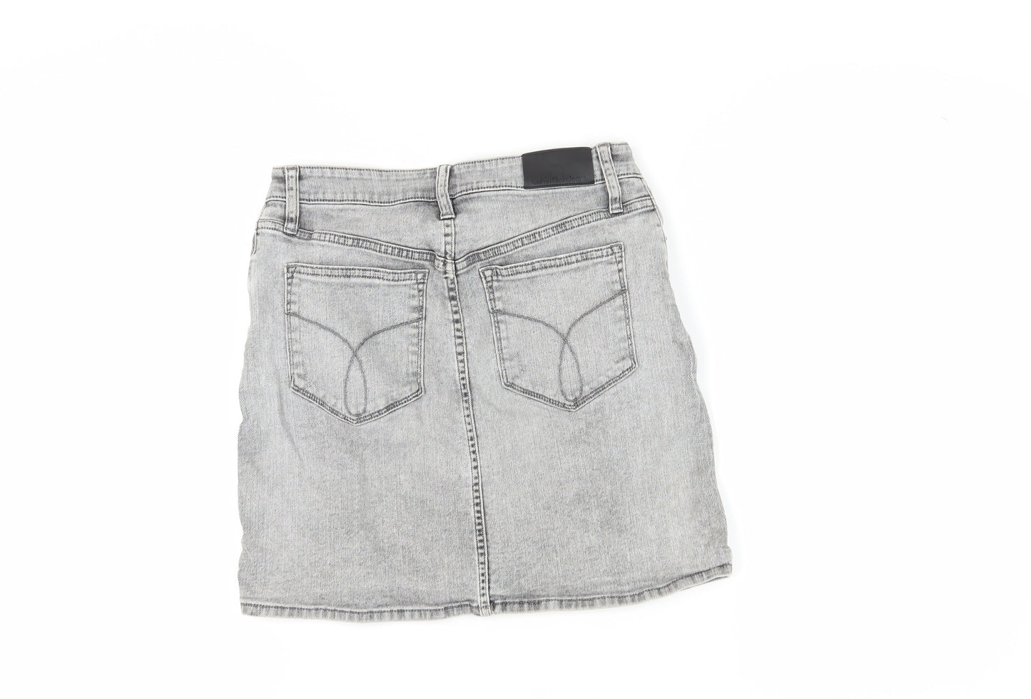 Calvin Klein Women's Grey Denim Skirt Size 10