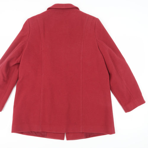 Eastex Women's Red Wool Mid-Length Coat, Size 12