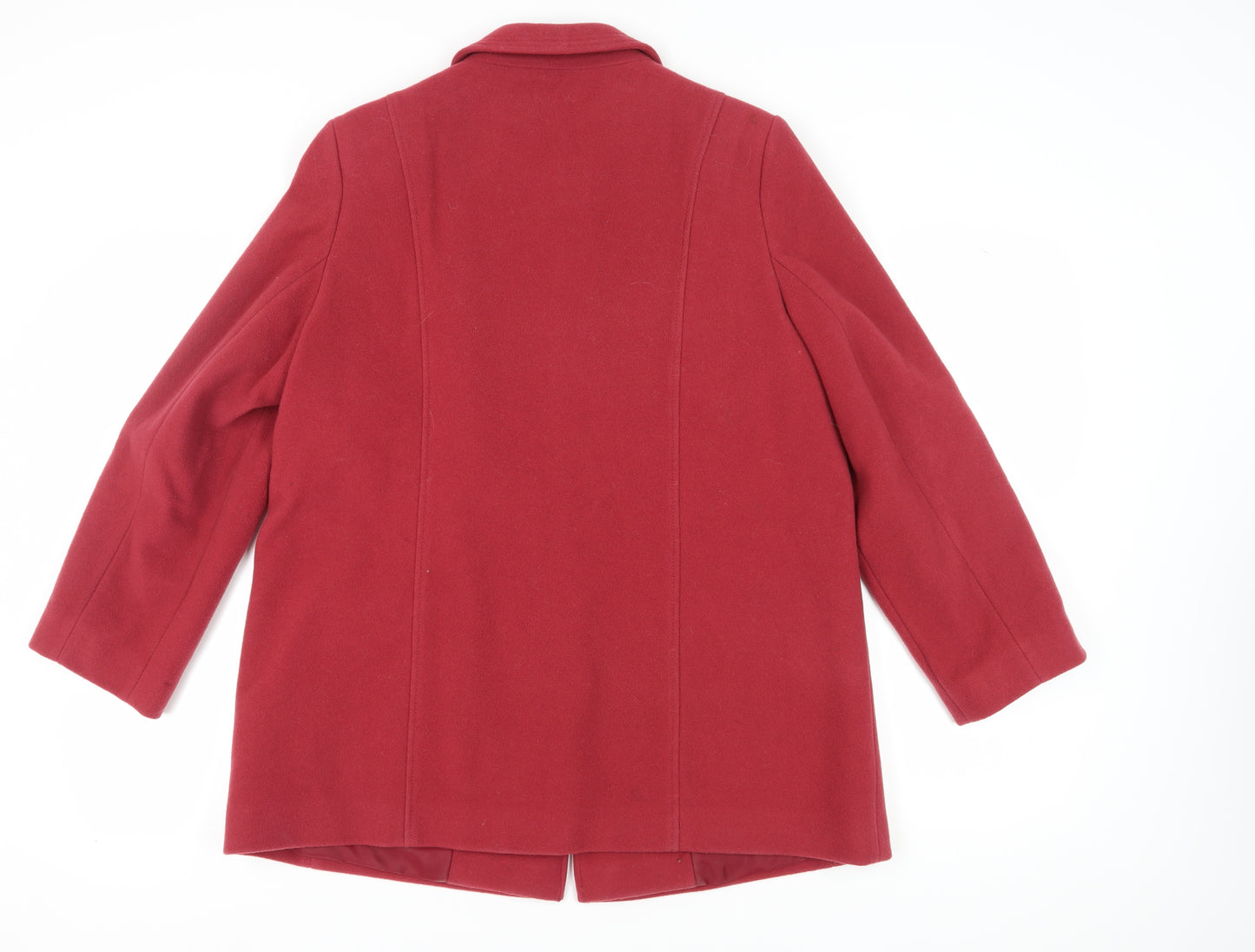 Eastex Women's Red Wool Mid-Length Coat, Size 12