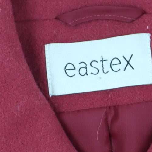 Eastex Women's Red Wool Mid-Length Coat, Size 12