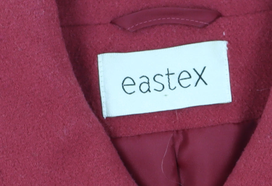 Eastex Women's Red Wool Mid-Length Coat, Size 12