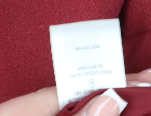 Eastex Women's Red Wool Mid-Length Coat, Size 12