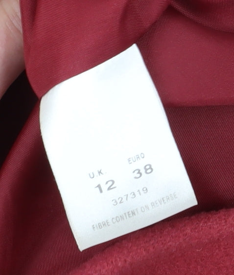 Eastex Women's Red Wool Mid-Length Coat, Size 12