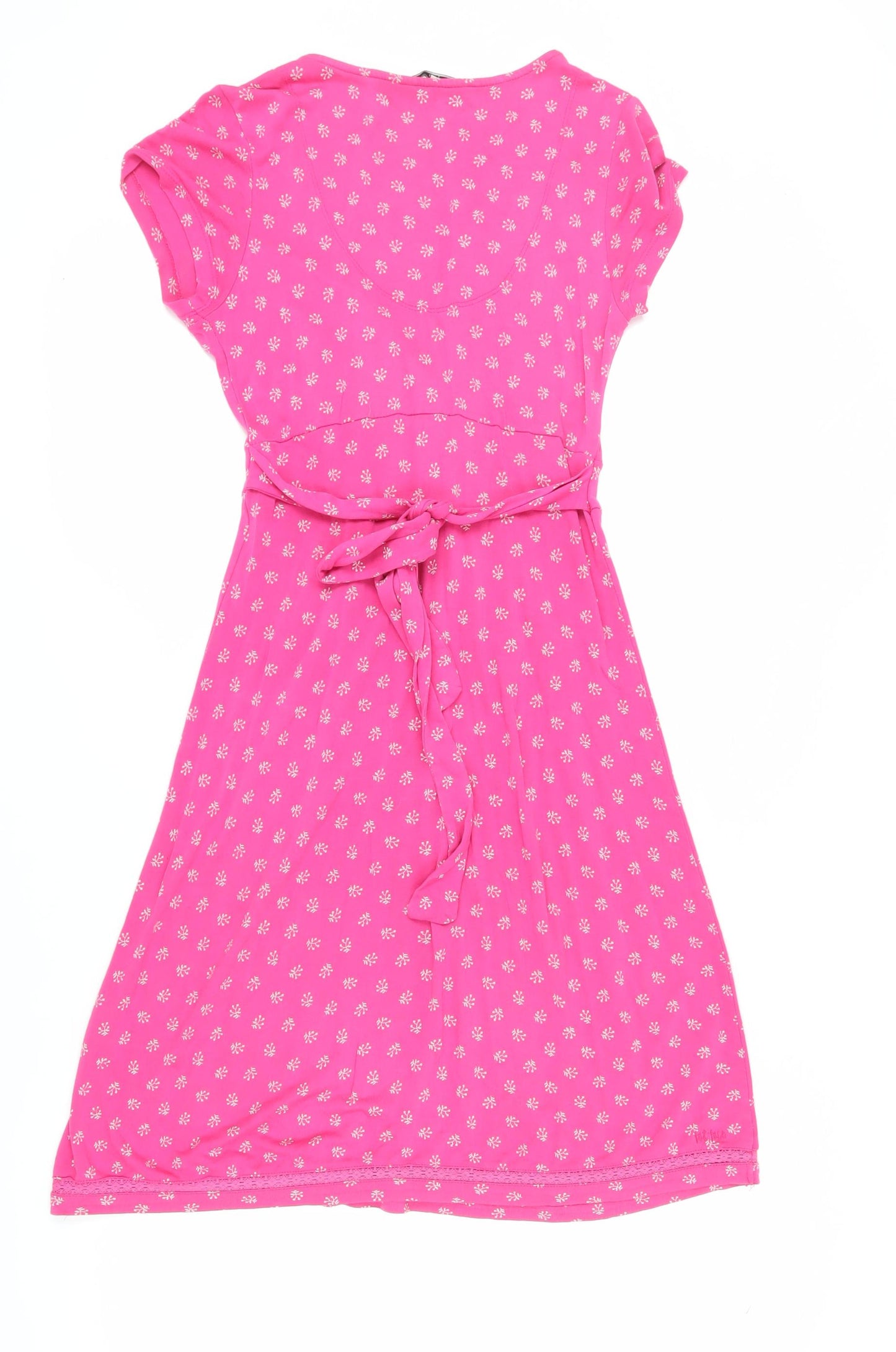 Fat Face Women's Pink Floral Wrap Dress - Size 10