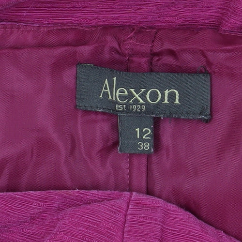 Alexon Women's Pink Silk-Linen Bodycon Dress, Size 12