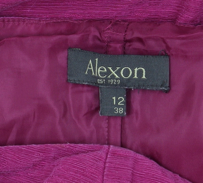 Alexon Women's Pink Silk-Linen Bodycon Dress, Size 12
