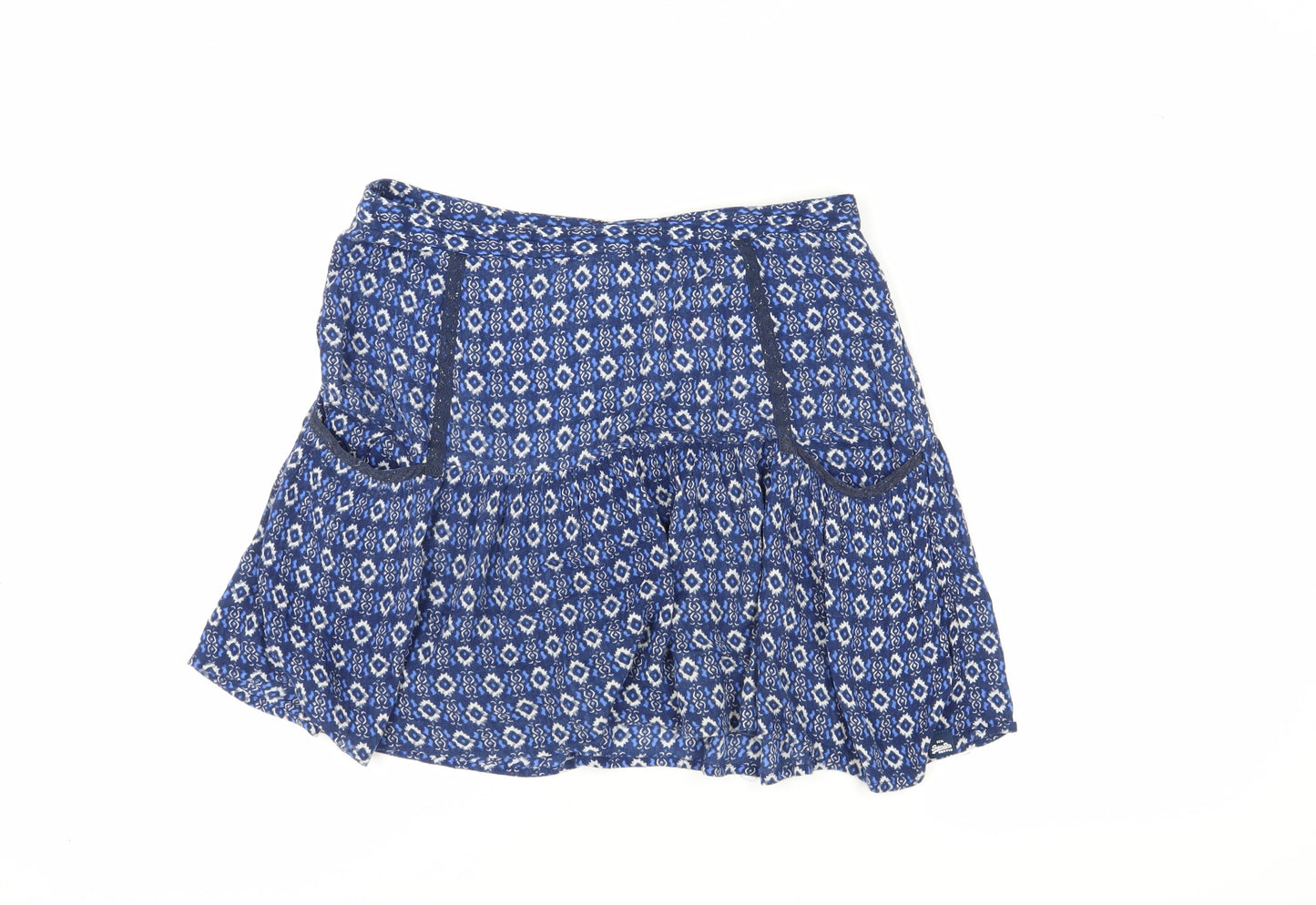 Superdry Women's Blue Geometric Peasant Skirt
