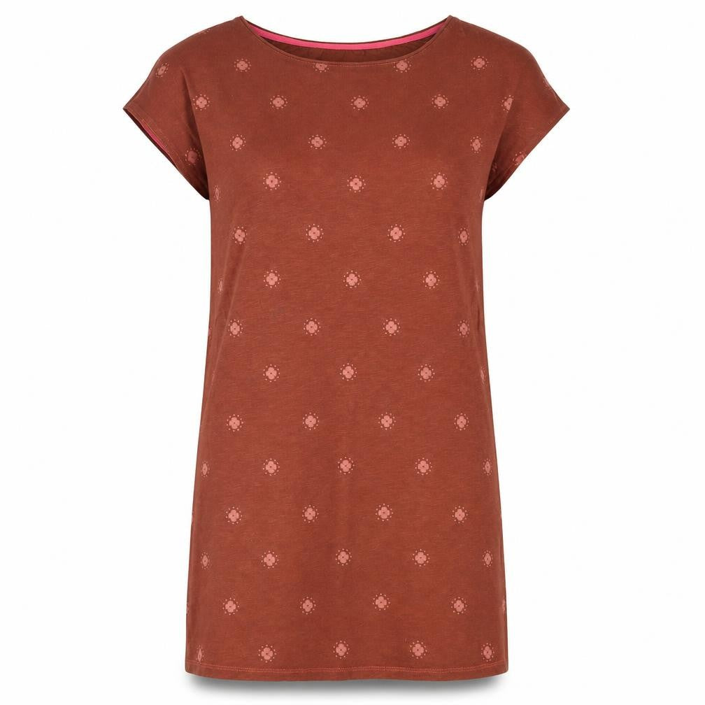 Front view of Boden Women's Brown Floral Shift Dress, size 10