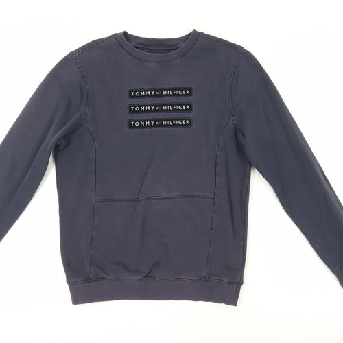 Tommy Hilfiger Men's Blue Logo Sweatshirt Size 164