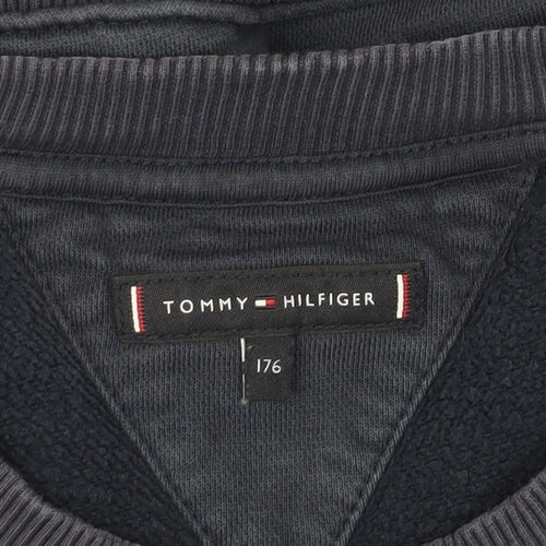 Tommy Hilfiger Men's Blue Logo Sweatshirt Size 164