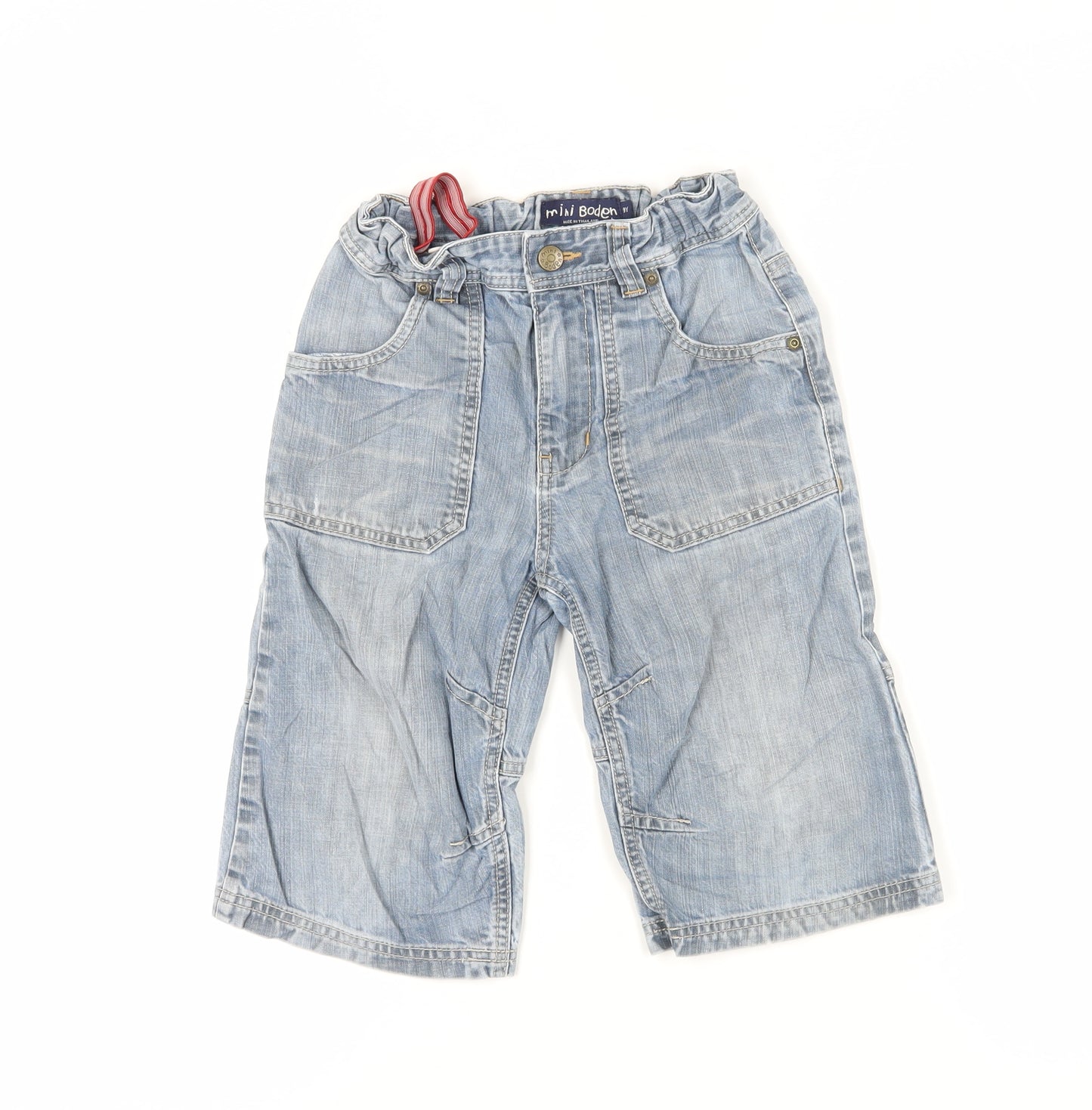 Mini Boden Boys Blue Cargo Shorts Size 9 Years Cotton