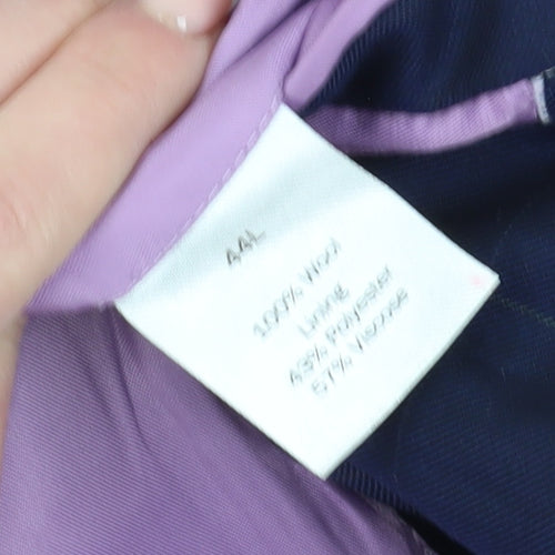 Charles Tyrwhitt Men's Blue Check Blazer - Size 44L, Wool