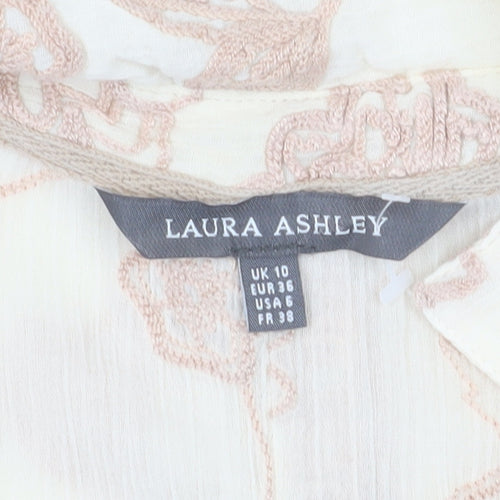 Laura Ashley Women’s Ivory Floral Shift Dress Size 10