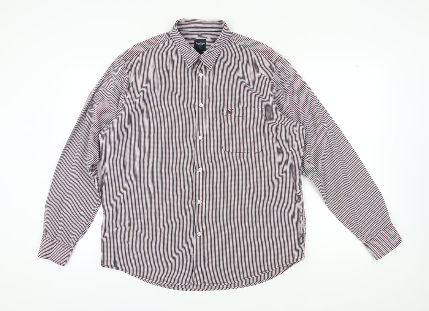 James Pringle Men's Multicoloured Striped Shirt L