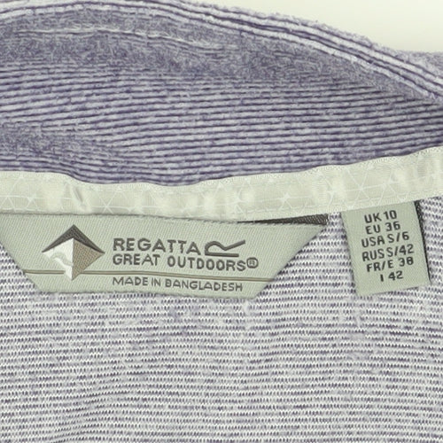 Regatta Women's Purple 1/4 Zip High Neck Sweatshirt Size 10