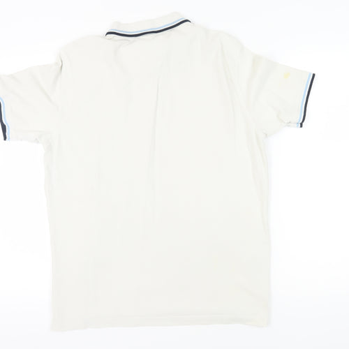 Pierre Cardin Men's White Polo Shirt - Size L