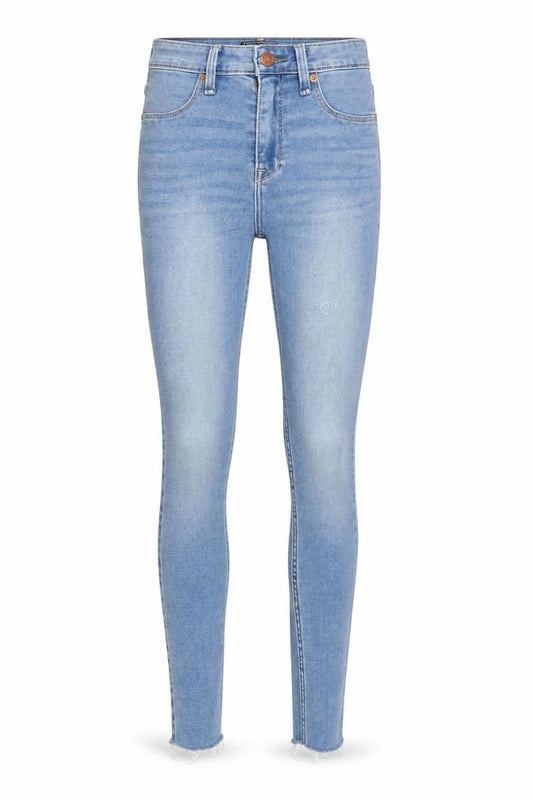 Front view of Abercrombie & Fitch Women’s Blue Jegging in, size UK 24